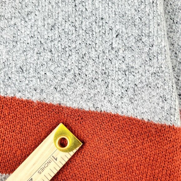 Womens L Apt. 9 Warm Open Front Knit Duster Grey Multi-Color Striped Cardigan - Picture 12 of 12